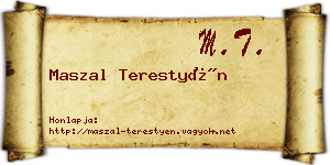 Maszal Terestyén névjegykártya